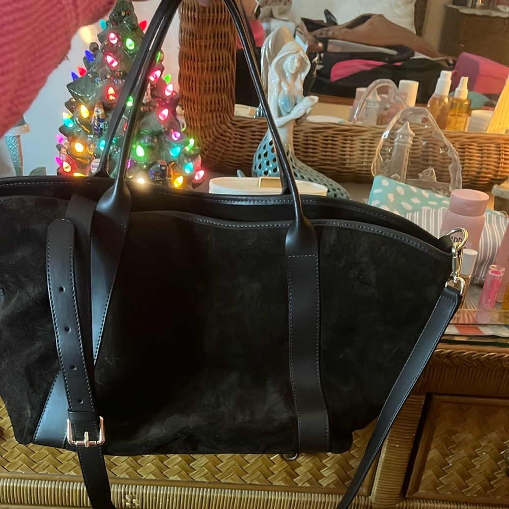 Amerai genuine italian leather suede bag